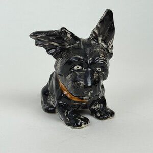 Ceramic Scottie Dog Scottie Terrier Planter Vintage Japan Black